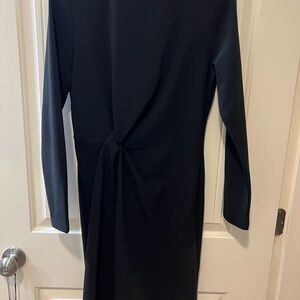 SHEIN Black and Red Long Sleeve Sheath Dress